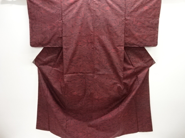 JAPANESE KIMONO / UNUSED DORO OSHIMA TSUMUGI (5 maruki) / WOVEN ABSTRACT PATTERN 